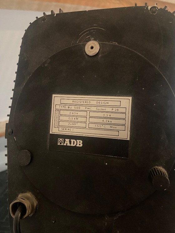 Image 1 of Lampe de studio de cinéma ou de théâtre vintage de style industriel avec pied en métal de chez ADB