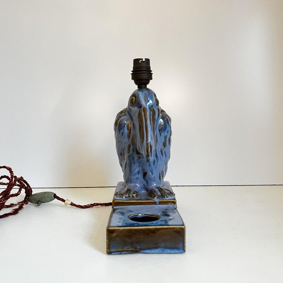 Art Deco Pelican Sculpture Lamp Base in Fine Glazed Stoneware, 1930 – Table lamps, Ceramic (photo 4 of 12)