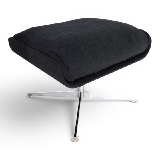 Image 1 of Sillón reclinable Kaufeld Siesta 62 con otomana, diseñado por Jacques Brule en 1960.