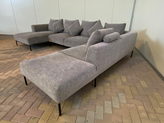 Image 1 of Montel Sofá en U grande de tela gris
