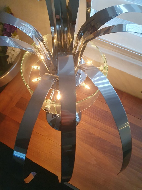 2 Palm Design Table Lamps – van de Heg, Chrome (photo 7 of 8)
