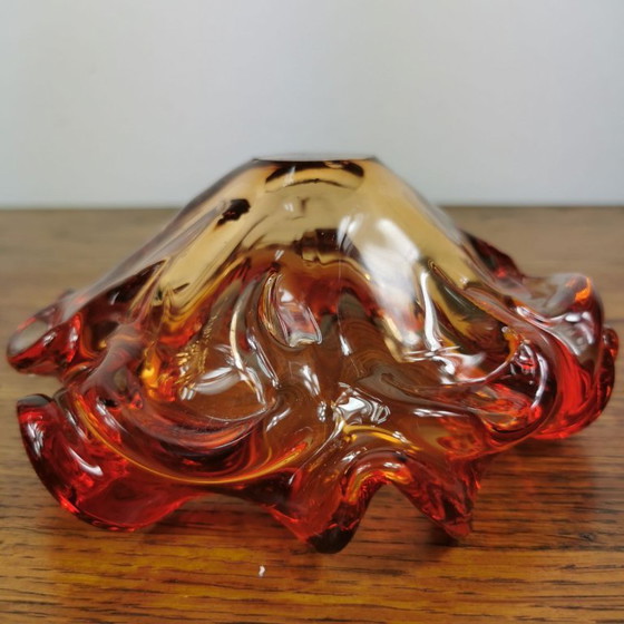 Image 1 of Vintage glass bowl, ashtray. Italian glass
