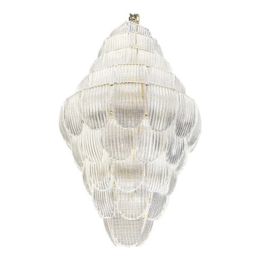 Luxuriöser Kronleuchter aus transparentem Muranoglas mit Diamantbesatz – Simoeng