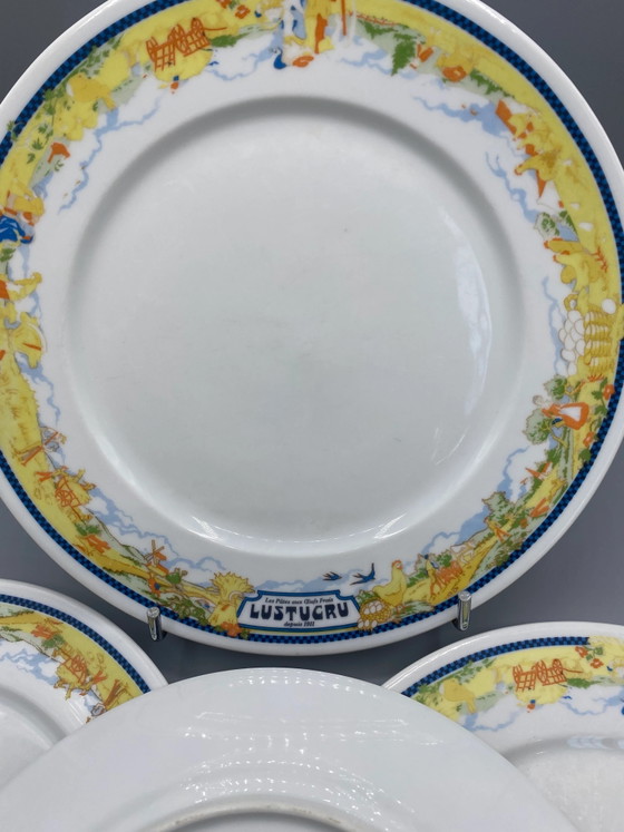 4 grote Lustucru Limoges porseleinen borden, gelimiteerde editie – Decoratieve objecten, Porcelain (photo 4 of 6)