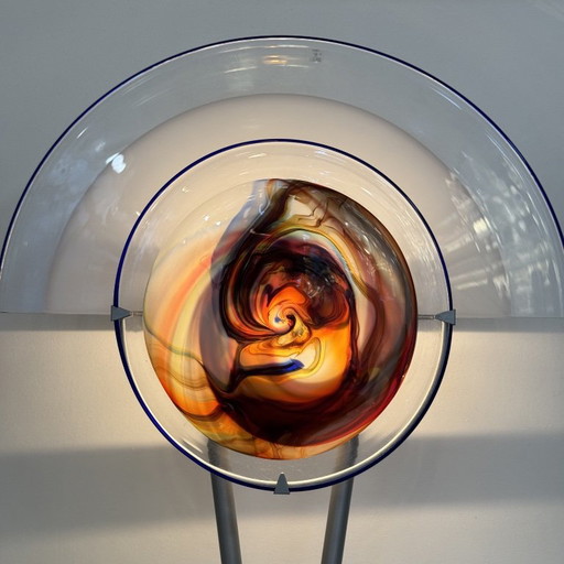 Sunset Murano Glass Table Lamp, Vintage Design, 1980s – tafellampen, Metal (photo 2 of 10)