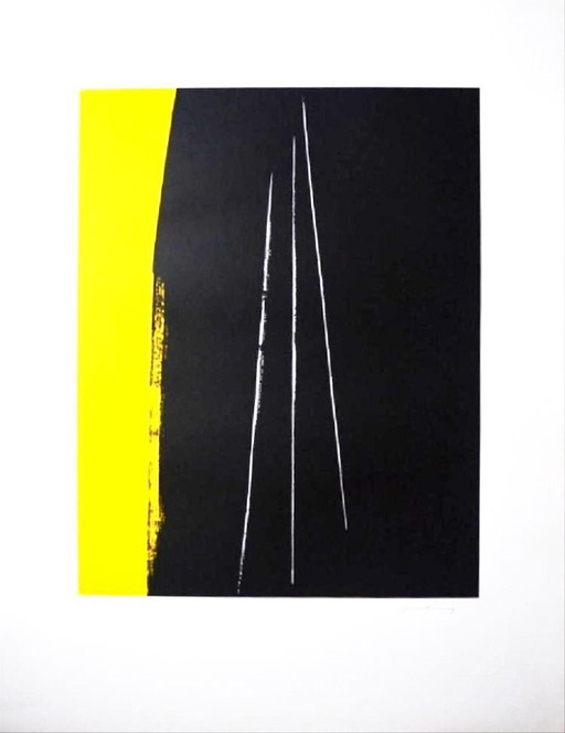 Hans HARTUNG - Serigraph 1974 - Edition HC - signed by hand - (78 x 60 cm)