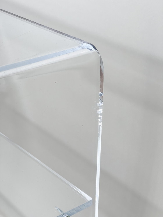 Image 1 of Plexiglas trolley, rolling cart, acrylic, vintage HiFi, space age