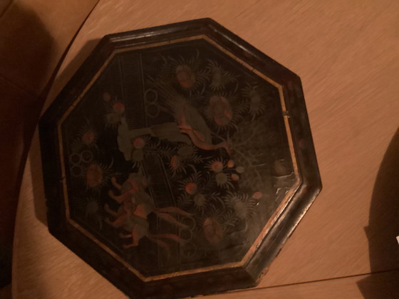 Image 1 of Set di porcellana Horse deuvré in scatola laccata