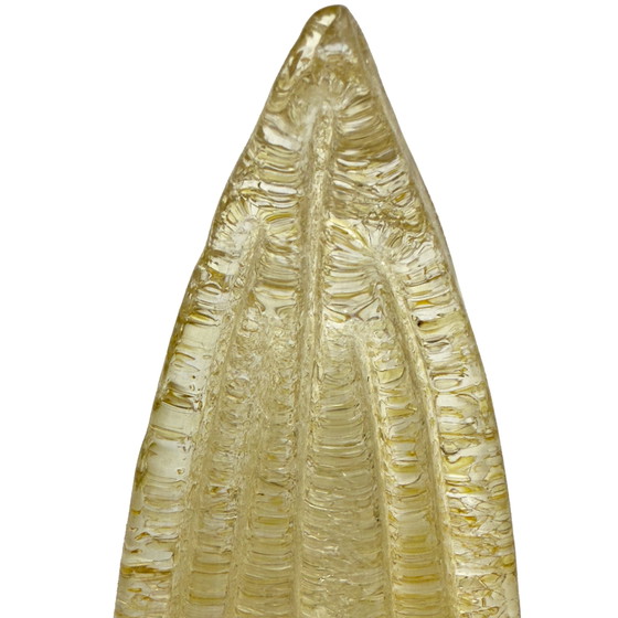 Image 1 of Mid Century Modern Italienischer Muranoglas und Messing Palmette Kronleuchter
