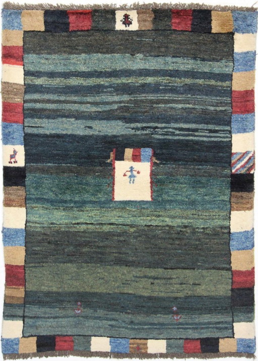 Original Perserteppich Gabbeh Ghashghai Orientteppich 156 cm x 104 cm Alt Natur