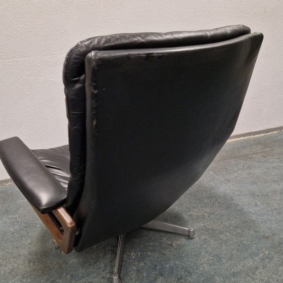 Image 1 of Strassle Vintage leather armchair swivel chair swivel chair