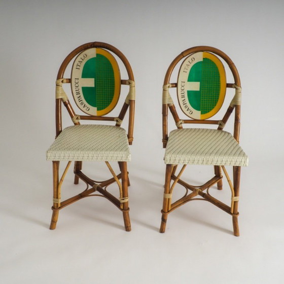 Image 1 of Set aus 2 Bistro-Stühlen von Italo Gasparucci für das ECC Tennisturnier Antwerpen
