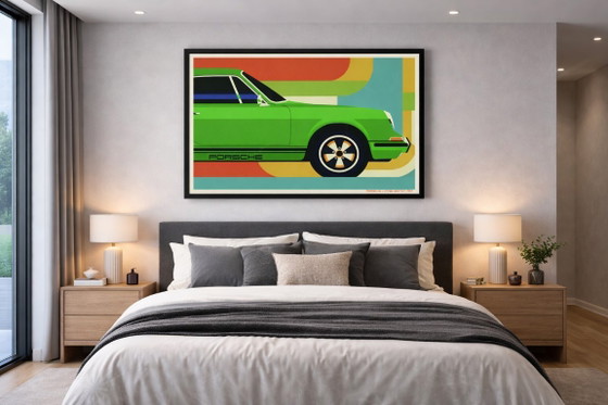 Questa opera d'arte vintage Porsche 911 - Edizione limitata mondiale - Numerata e firmata da - Porsche - (photo 4 of 6)