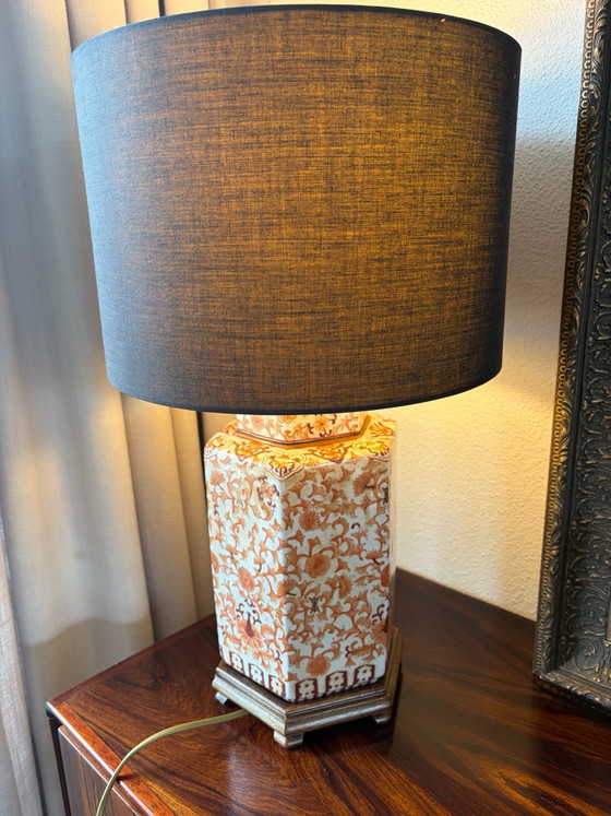 Vintage Chinese lamp gemberpot – Tafellampen, Keramiek, Metaal (photo 4 of 7)