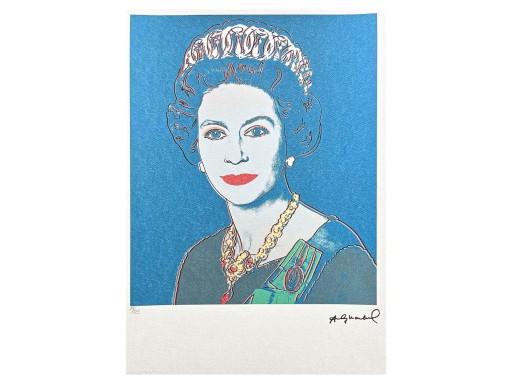 Naar Andy Warhol, Koningin Elizabeth II, jaren 1980, Lithografie – lithos zeefdrukken, Paper
