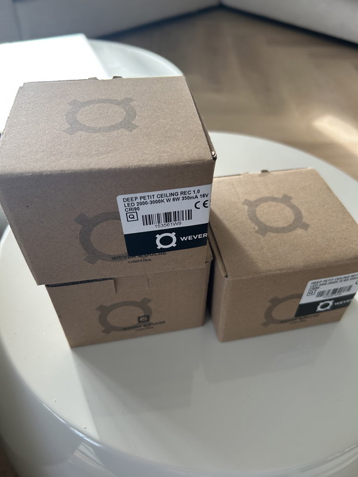 3x new recessed spotlights Wever & Ducré, type Deep Petit 1.0