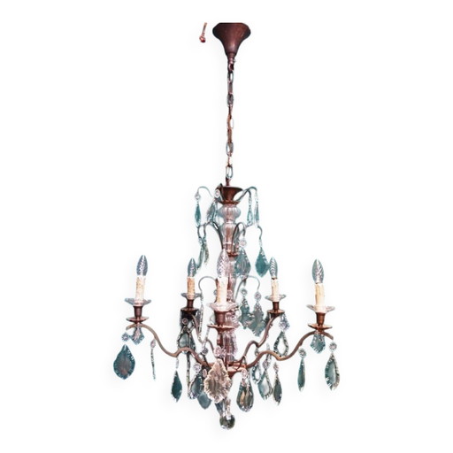 Lustre en cristal de bronze. – kroonluchters, Crystal