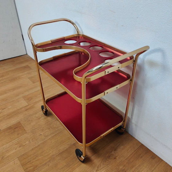 Image 1 of Vintage Barcart trolley drinks cart serving trolley Kaymet 