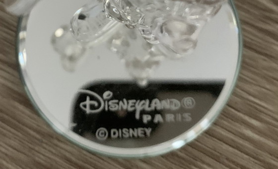 Image 1 of Mickey Mouse crystal figurine on a silver mirrored base