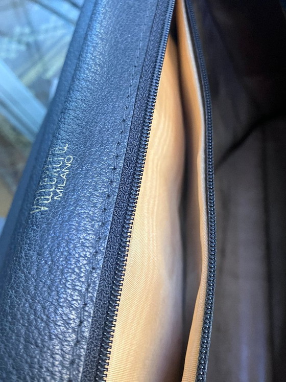 Valextra Leather Briefcase / Document Bag - Black - With Certificate & Key – Laptop bags, Lambskin (photo 9 of 9)