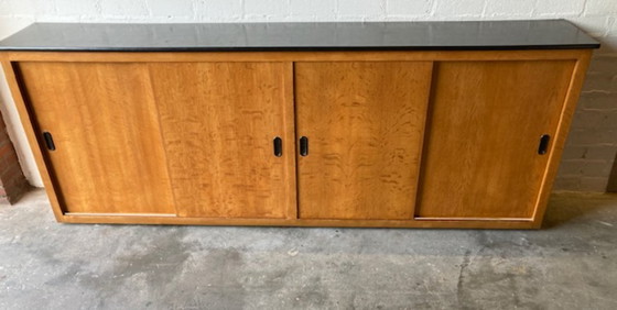 Image 1 of Vintage school cupboard sliding door cupboard dresser XL