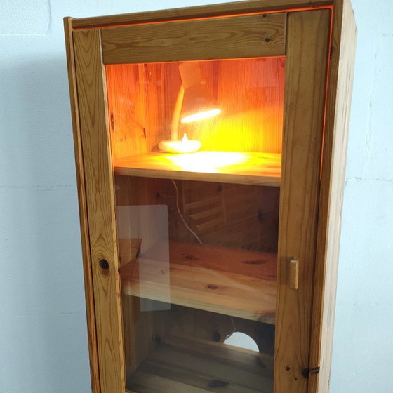 Image 1 of Vetrina svedese vintage Ikea anni '70/'80 in legno di pino