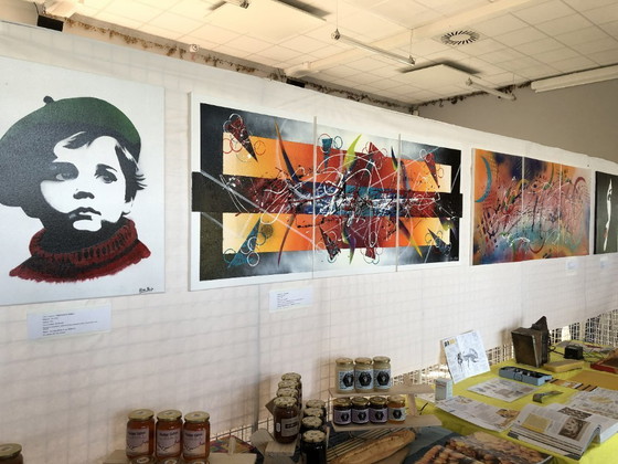 Image 1 of JUGGLING – Artwork by the painter 2Luss'Art - Triptych - Abstract painting, 152 x 61 cm