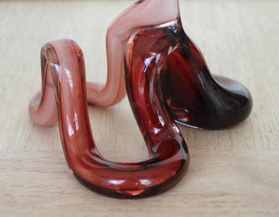 Image 1 of vase mouth-blown glass paste octopus art glass '70 josefina krosno