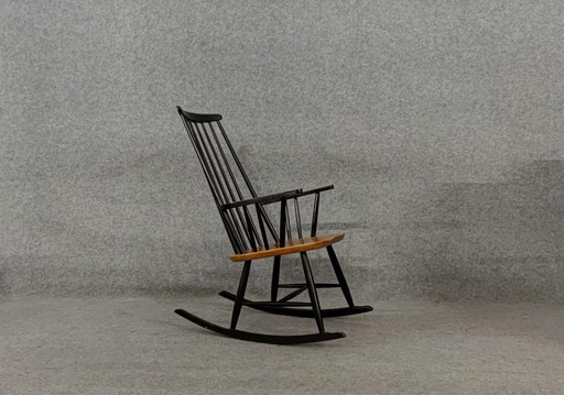 Sedia a dondolo Mid Century Design Sedia scandinava Sedia a dondolo Poltrona Vintage Retro
