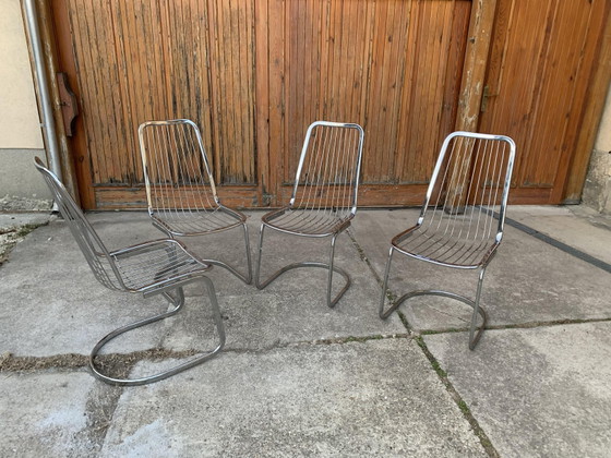Italian Dining Chairs by Gastone Rinaldi, 1970s, Set of 4 (photo 4 of 4)