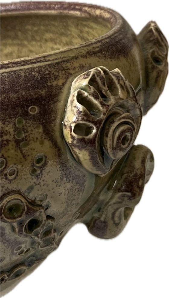 Image 1 of Vntage keramiek unieke schaal vis handgemaakt