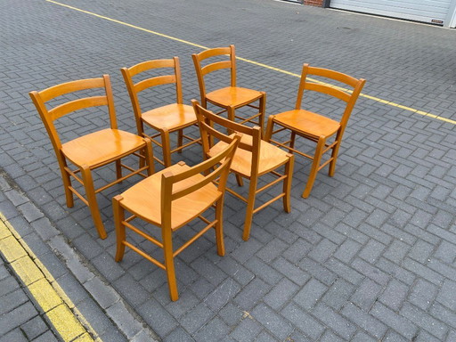 Set of 6 vintage Marocca dining chairs by Vico Magistretti for DePadova
