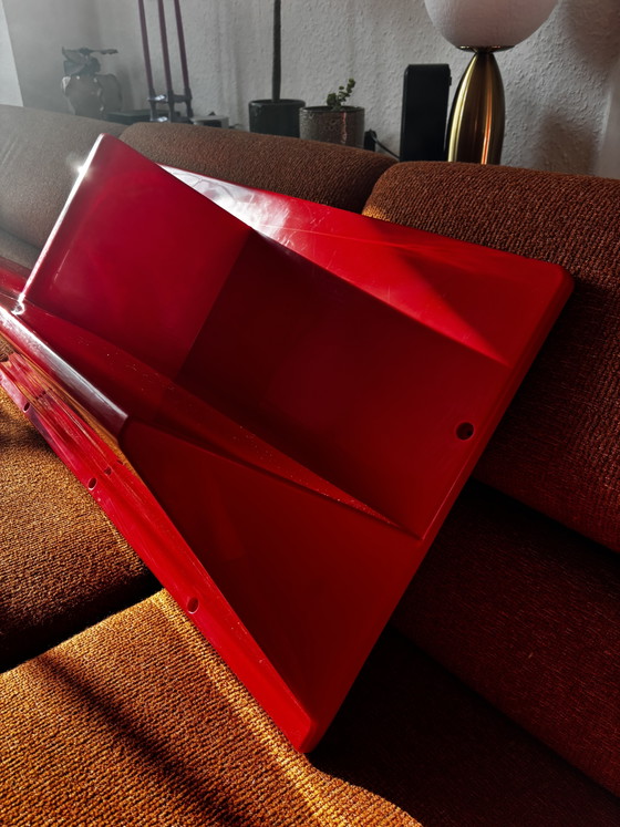 Image 1 of Niels Gammelgaard per IKEA Mensola da parete Kämpe rossa_ rarità