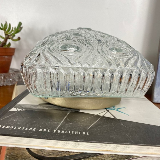 Piccola applique/lampada da soffitto quadrata in vetro stampato vintage anni '70-'80 – Plafoniere, Glass (photo 4 of 9)