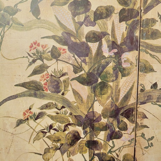 Image 1 of Afdruk op papier, fragment van “Zomer- en herfstbloemen”, Tawaraya Sōtatsu, Rimpa-school, jaren 90 - Japan