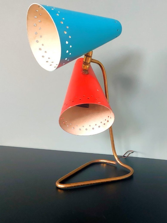 Image 1 of Lampe de table vintage rare, design STILNOVO | Années 1950