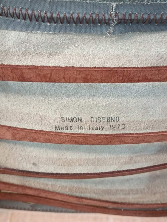 Image 1 of Leather and brass accent chair by Simon Disegno, Italy, 1970