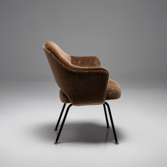 Image 1 of Model 71 Dining Chair in Deep Brown by Eero Saarinen for Knoll