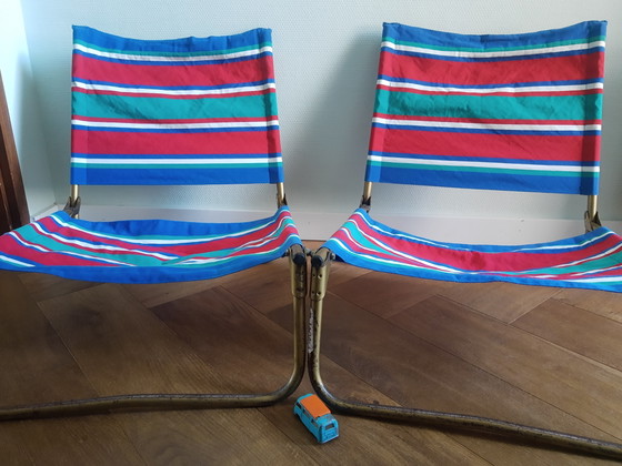 Image 1 of Set aus Lafuma-Campingstühlen aus den 60er-70er Jahren