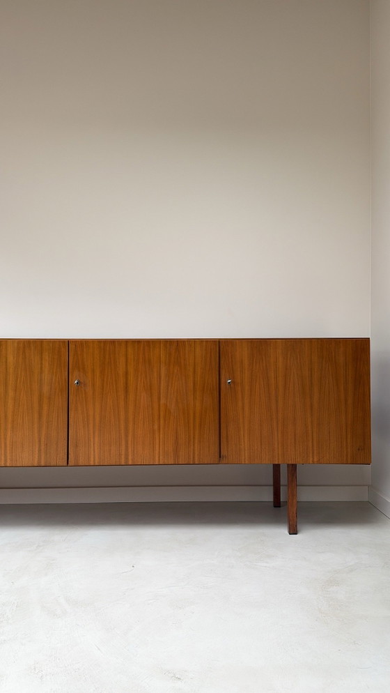Vintage Teak Wooden Sideboard, Brown (photo 3 of 11)