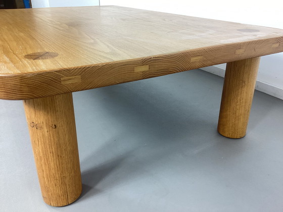 Image 1 of Brutalist seventies oak coffee table Chapo Perriander style