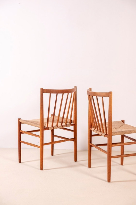 Image 1 of 4x Jørgen Bækmark J80 Oak Dining Chair, 1967 FDB