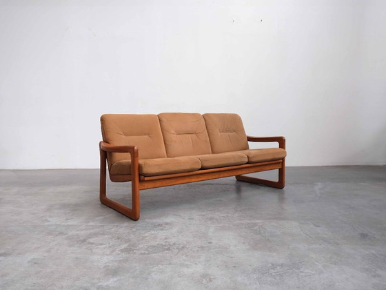 Divano Vintage in Teak Holstebro Danese Mid-Century – Divani 3 posti, Pelle, Legno (photo 4 of 7)