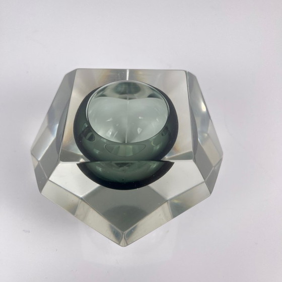 Image 1 of Cenicero/bandeja para joyas Sommerso de cristal de Murano, forma de diamante, Italia, 1970.