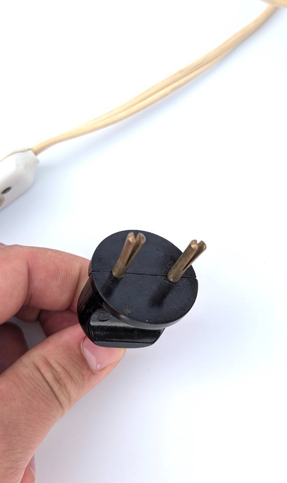 Image 1 of Lampada da lettura svedese da parete in teak e ottone anni '50