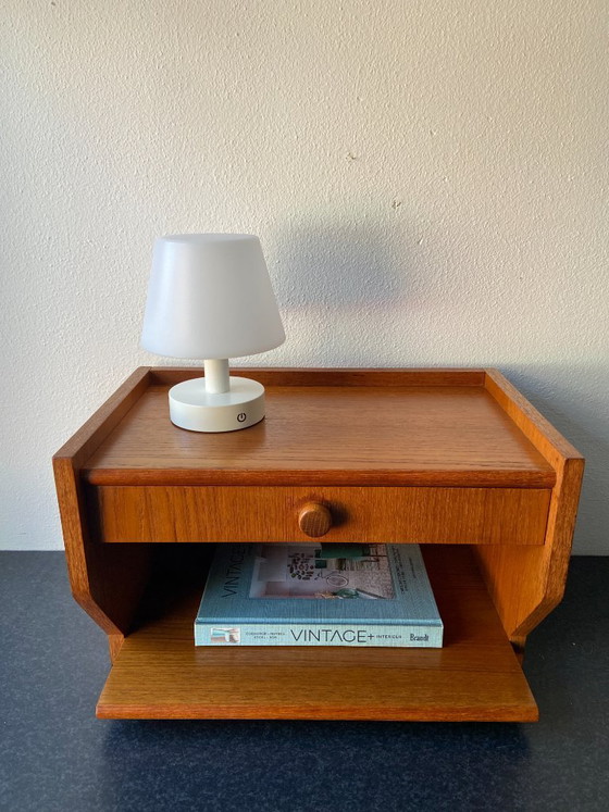 Image 1 of Vintage floating hallway cabinet/nightstand with drawer