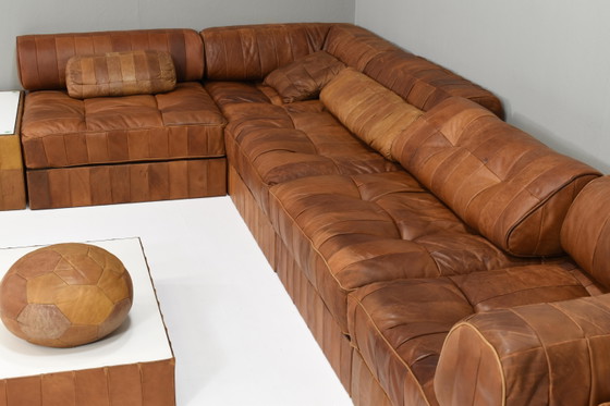 De Sede DS-88 Landscape Sectional Sofa in Cognac Tan Leather, Switzerland 1970's, Modular sofas, Wood, Brown (photo 5 of 10)