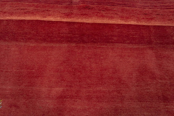 Image 1 of Hand-knotted Gabbeh Loribaft nomadic rug 190 x 150 cm red