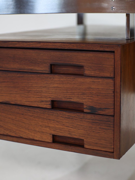 Zeldzaam Bureau Poul Kjaerholm Staal Palissander Deens Jaren '50 – Wood (photo 9 of 23)
