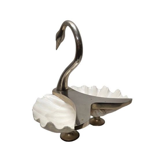 Image 1 of Vintage Maison Binazzi swan with shells
